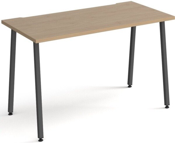 Dams Sparta Straight Desk 1200mm x 600mm with A-frame Legs - Kendal Oak