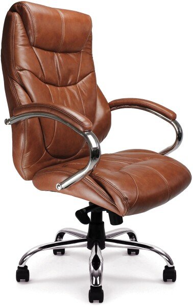 Nautilus Sandown Luxurious Leather Faced Executive Chair - Tan