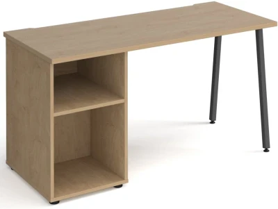 Dams Sparta Rectangular Desk with A-Frame Legs and Support Pedestal