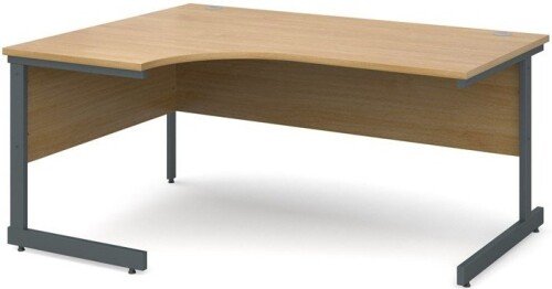 Dams Contract 25 Corner Desk with Single Cantilever Legs - (w) 1600mm x (d) 1200mm