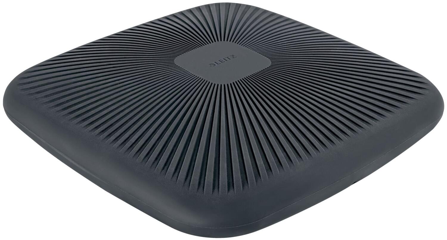 Leitz Ergo Active Wiebelkussen, Ergonomisch Zitkussen voor Bureaustoel, Vierkant Zitvlak voor Verbeterde Ergonomie, Zitkussen voor Bureaustoel met Fluweelgrijze Hoes, 65400089