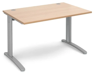 Dams TR10 Rectangular Desk with Cable Managed Legs - 1200mm x 800mm