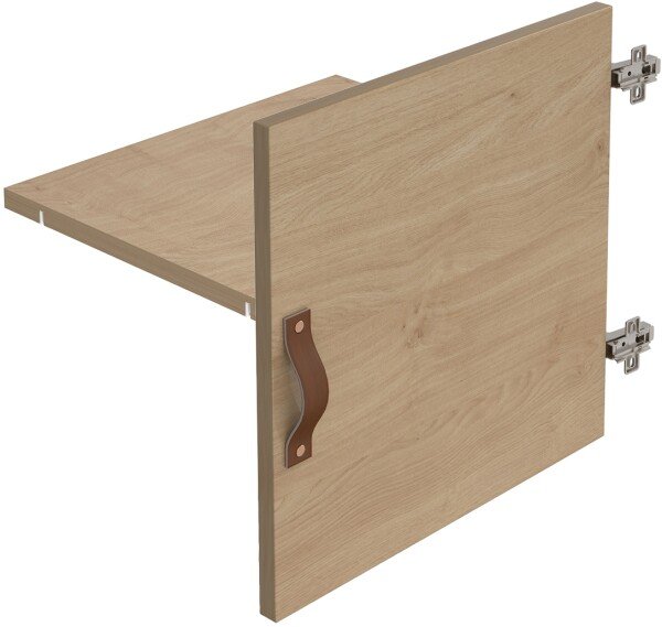 Dams Storage Unit Insert - Cupboard with Leather Strap Handle & Inner Shelf - Kendal Oak