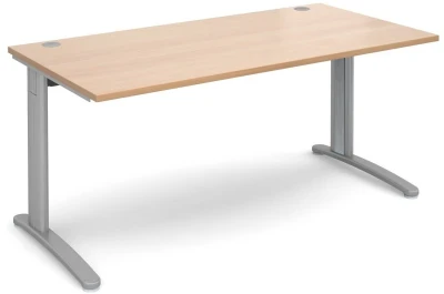 Dams TR10 Rectangular Desk with Cable Managed Legs - 800mm Depth