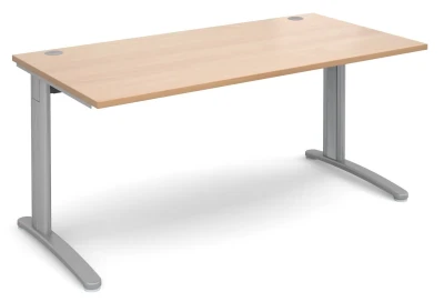 Dams TR10 Rectangular Desk with Cable Managed Legs - 1600mm x 800mm