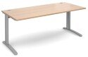 Dams TR10 Rectangular Desk with Cable Managed Legs - 1800mm x 800mm