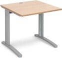 Dams TR10 Rectangular Desk with Cable Managed Legs - 800mm x 800mm
