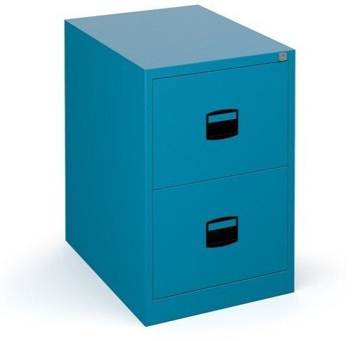 Bisley Contract 2 Drawer Steel Filing Cabinet 711mm - Colour - Blue