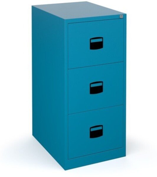 Bisley Contract 3 Drawer Steel Filing Cabinet 1016mm - Colour - Blue