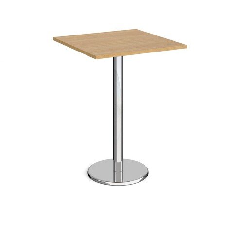 Dams Pisa Square Poseur Table With Round Base 800mm