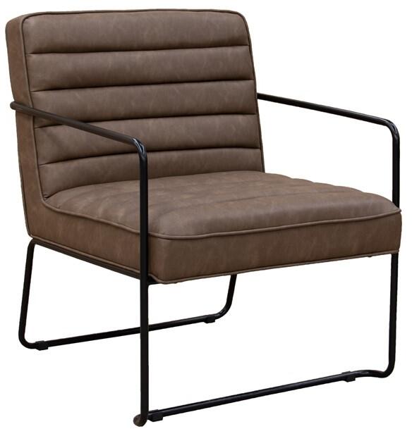 Brown Decco Ribbed Lounge Chair for Office Reception Areas