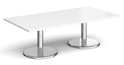 Dams Pisa Rectangular Coffee Table With Round Bases 1600 x 800mm