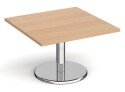 Dams Pisa Square Coffee Table With Round Base 800mm