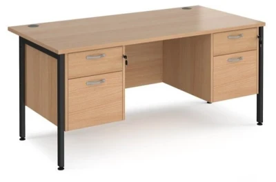 Dams Maestro 25 with Straight Legs, 2 and 2 Drawer Fixed Pedestal - 1600 x 800mm