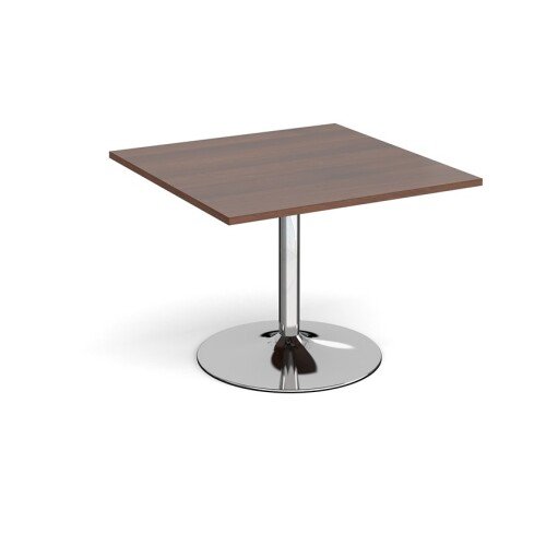 Dams Chrome Trumpet Base Square Boardroom Table 1000mm