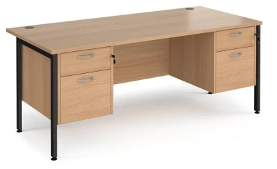 Dams Maestro 25 with Straight Legs, 2 and 2 Drawer Fixed Pedestals - 1800 x 800mm