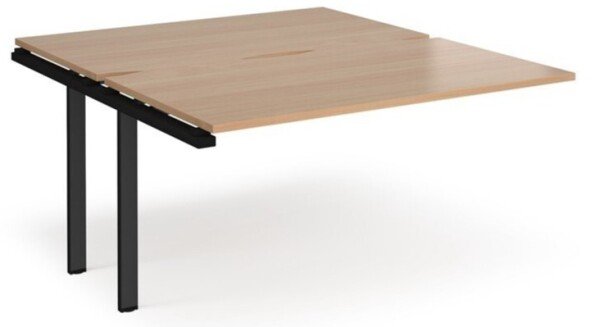Dams Adapt Bench Desk Two Person Extension - 1400 x 1600mm - Beech