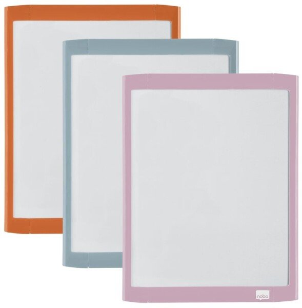 Nobo Mini Magnetic Whiteboard with Assorted Frame 216mm x 280mm (Pack of 6)