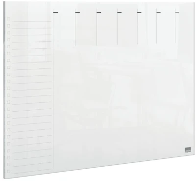 Nobo Transparent Acrylic Mini Whiteboard Weekly Planner A4