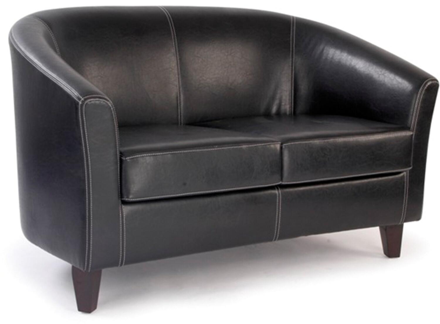 Nautilus High Back Tub Style Two Seater Sofa in Chocolate Brown