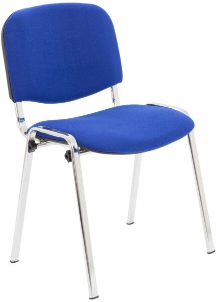 TC Club Chrome Frame Fabric Chair - Royal Blue