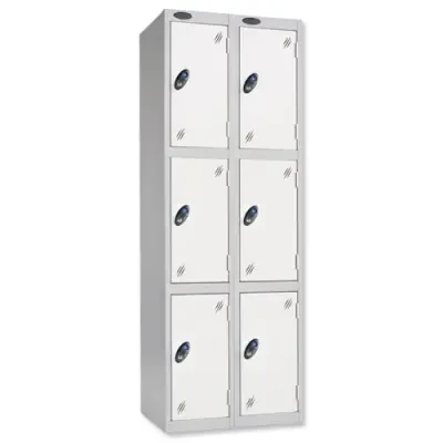 Probe Low Three Door Nest of Two Steel Lockers - 1210 x 305 x 305mm