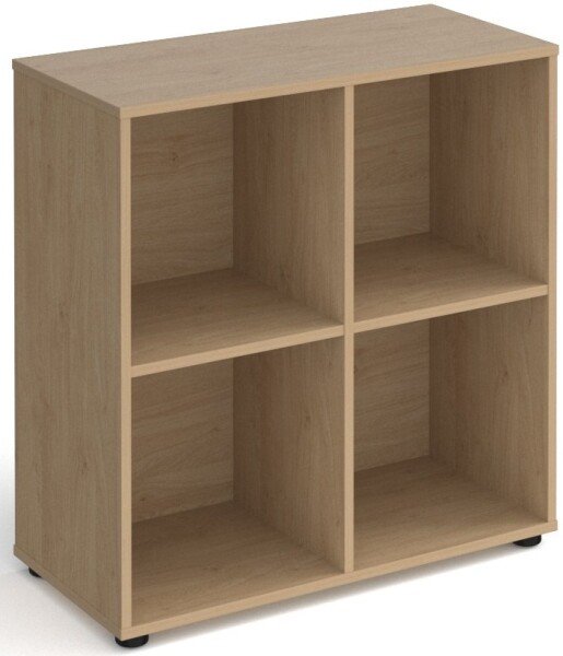 Dams Universal Cube Storage Unit 875mm High with 4 Open Boxes & Glides - Kendal Oak