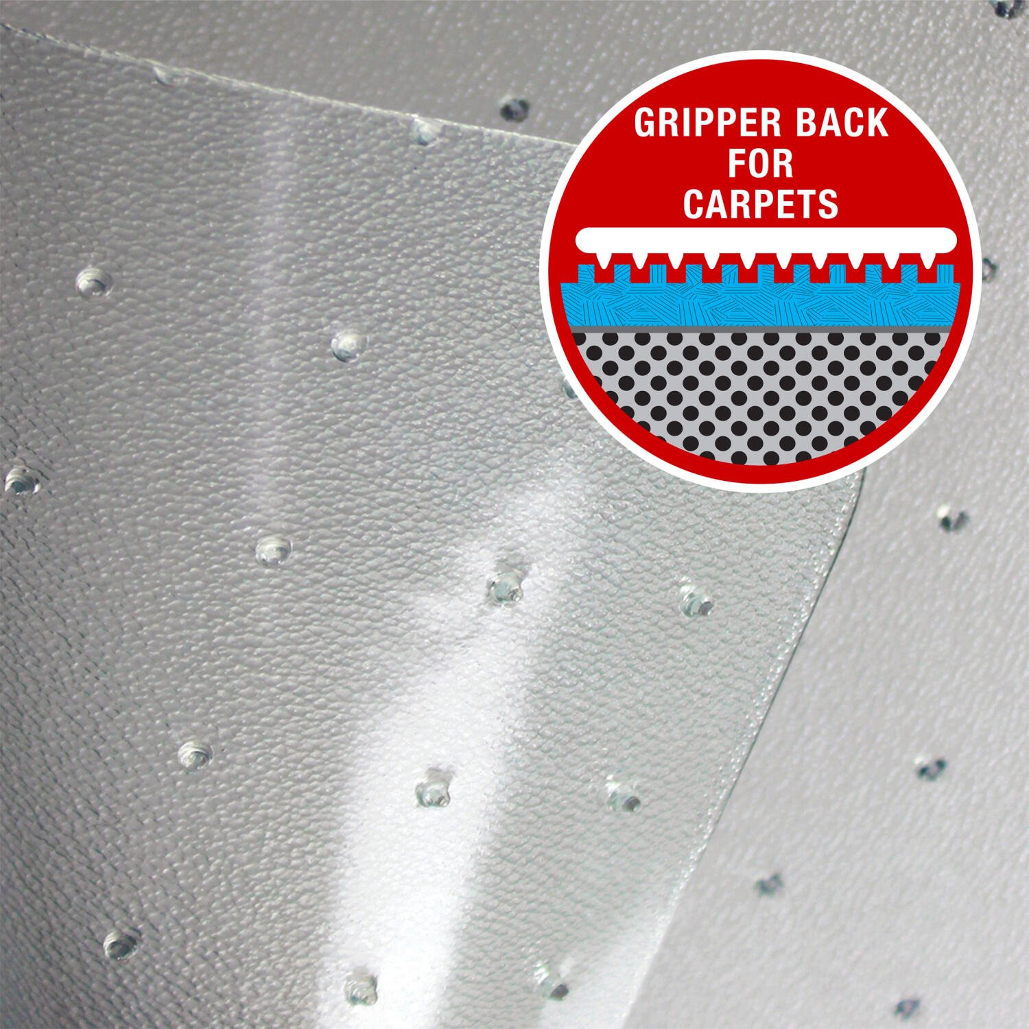 Chair Mat For Carpeted Floors, Premium Quality Hard Material Office Floor Mats For Computer Desk On Carpet Easy Gride For Chairs 36x48 Multi