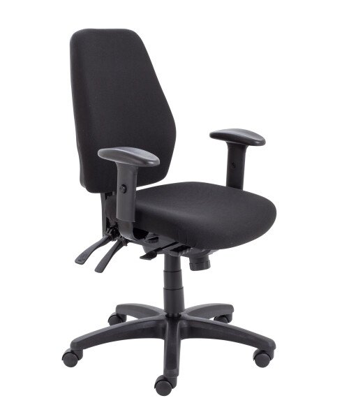 TC Endurance Operator Chair with Adjustable Arms - Black