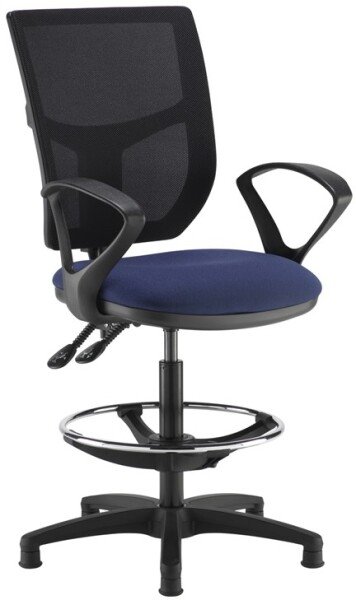 Dams Altino Mesh Back Draughtsmans Chair with Fixed Arms