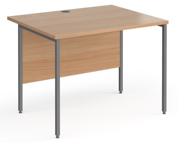 Dams Contract 25 Rectangular Desk with Straight Legs - 1000 x 800mm - Beech