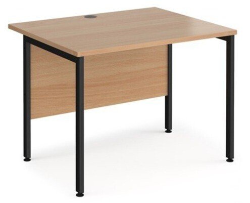 Dams Maestro 25 Rectangular Desk with Straight Legs - 1000 x 800mm - Beech