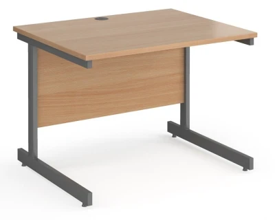 Dams Contract 25 Rectangular Desk with Single Cantilever Legs - 1000 x 800mm