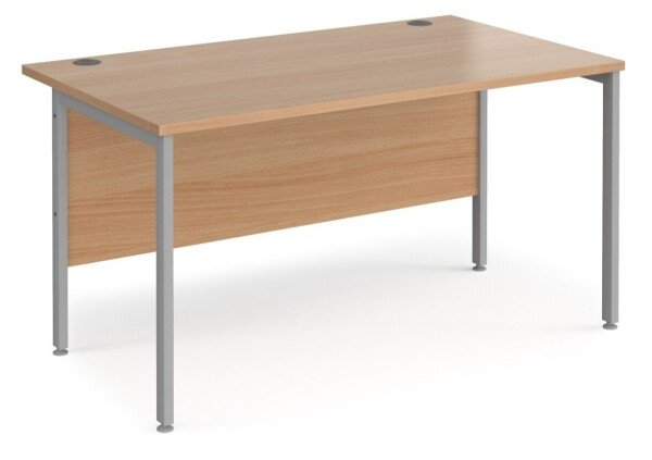 Dams Maestro 25 Rectangular Desk with Straight Legs - 1400 x 800mm - Beech