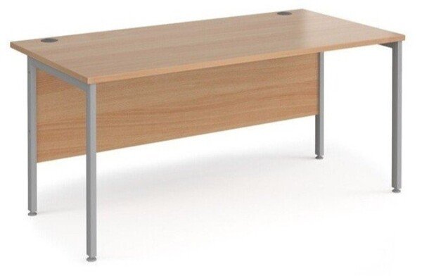 Dams Maestro 25 Rectangular Desk with Straight Legs - 1600 x 800mm - Beech