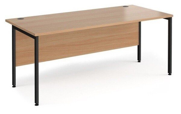 Dams Maestro 25 Rectangular Desk with Straight Legs - 1800 x 800mm - Beech