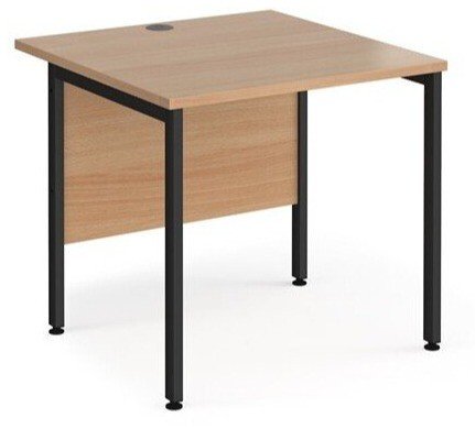 Dams Maestro 25 Rectangular Desk with Straight Legs - 800 x 800mm - Beech