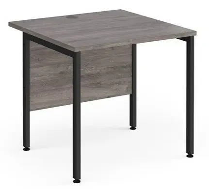 Dams Maestro 25 Rectangular Desk with Straight Legs - 800 x 800mm - Grey Oak