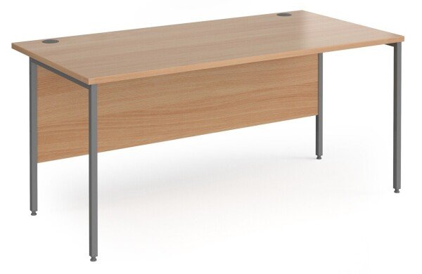 Dams Contract 25 Rectangular Desk with Straight Legs - 1600 x 800mm - Beech