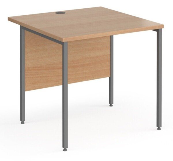 Dams Contract 25 Rectangular Desk with Straight Legs - 800 x 800mm - Beech