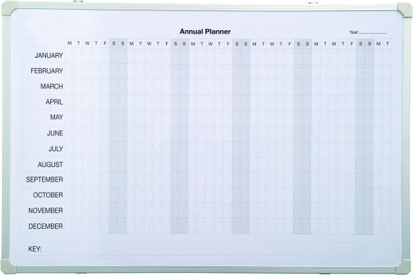 Spaceright Annual Planner Magnetic White Board