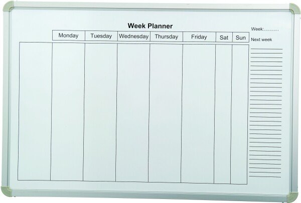 Spaceright Weekly Planner Magnetic White Board
