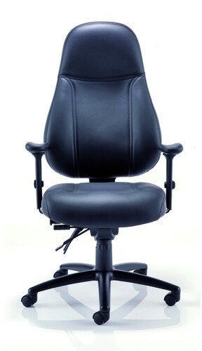 TC Cheetah Bonded Leather Chair - Black