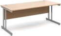 Dams Momento Rectangular Desk with Twin Cantilever Legs - 1800 x 800mm
