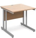 Dams Momento Rectangular Desk with Twin Cantilever Legs - 800 x 800mm