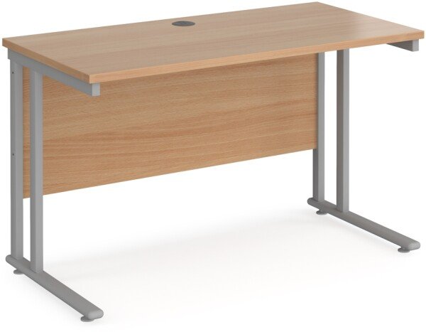 Dams Maestro 25 Rectangular Desk with Twin Cantilever Legs - 1200 x 600mm - Beech