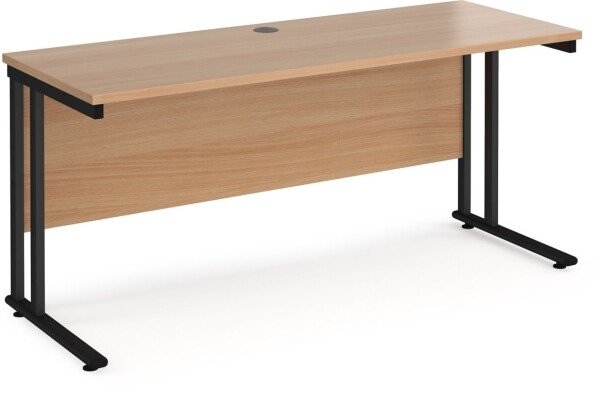 Dams Maestro 25 Rectangular Desk with Twin Cantilever Legs - 1600 x 600mm - Beech