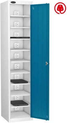 Probe LapBox Single Door 10 Compartment Locker with Charge Socket - 1780 x 380 x 525mm