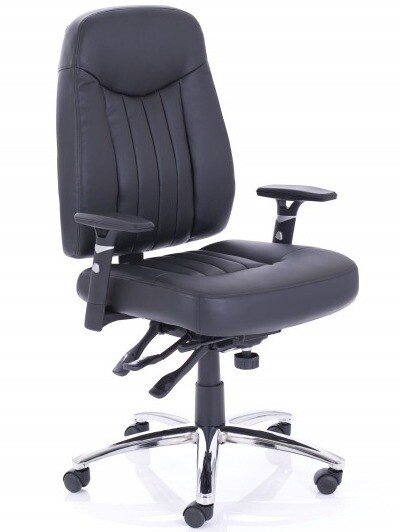 Dynamic Barcelona Deluxe Bonded Leather Chair - Black