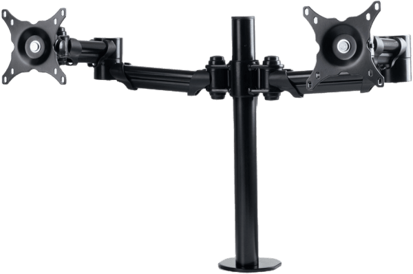 ABL FSA Pole Mounted Twin Screen Monitor Arm - Black